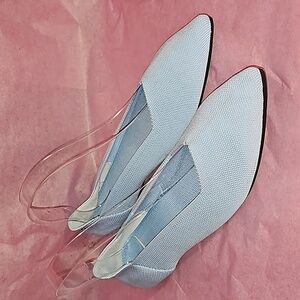 Coccoo x Shein Woven Blue Pointed Toe Ballet Flats New Size 8/38 Comfortable